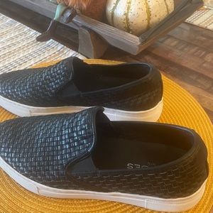 J/Slides NYC LEATHER Worn once!